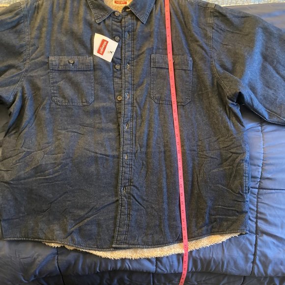 Men's Wrangler button up insulated denim jacket, size 2XL - Picture 8 of 10